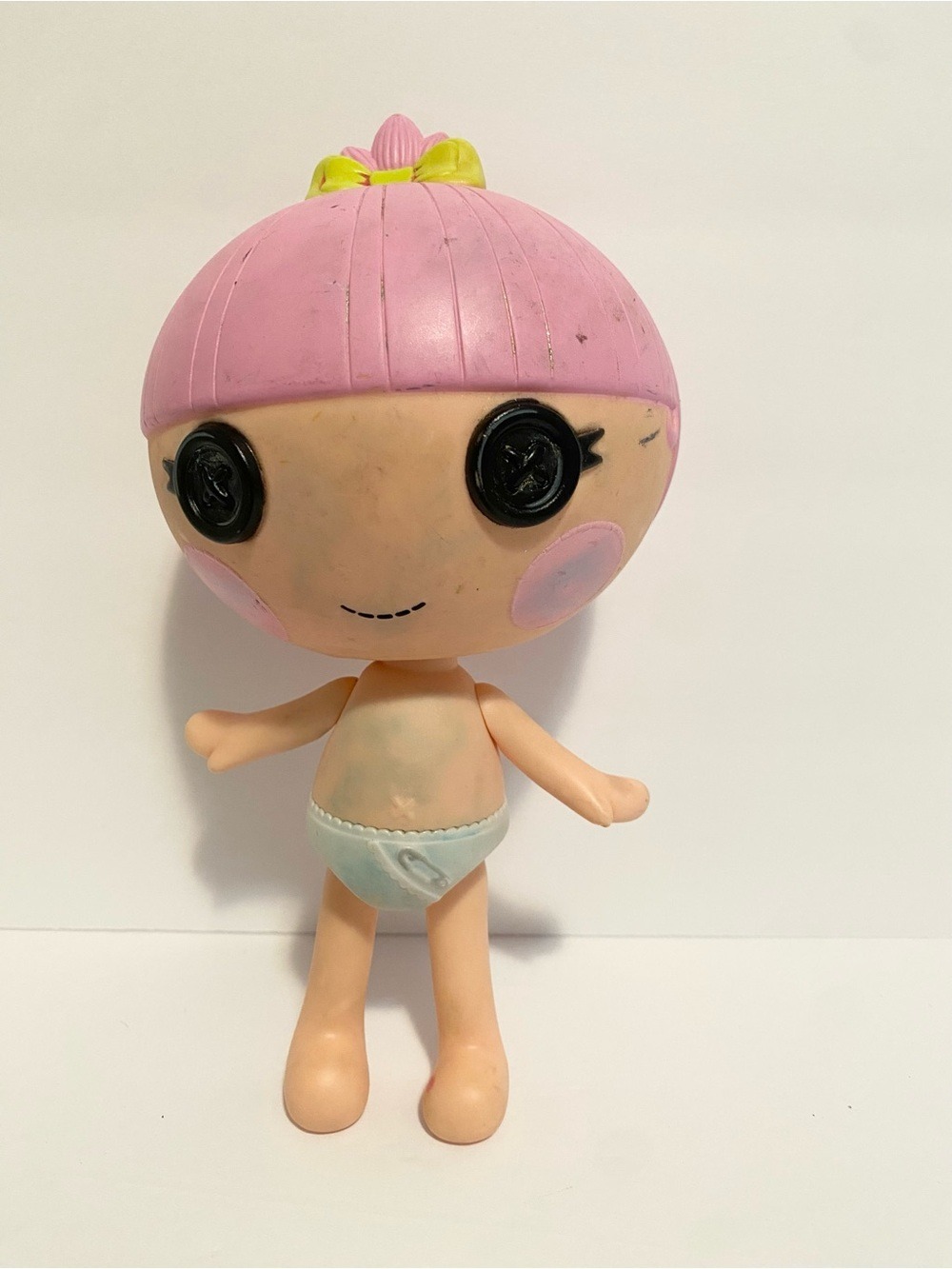 Lalaloopsy Doll Littles Trinket Baby Diaper Surprise 8" Doll Pink Hair Yellow